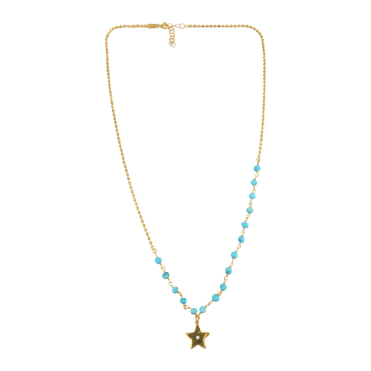 Necklace Turquoise and star