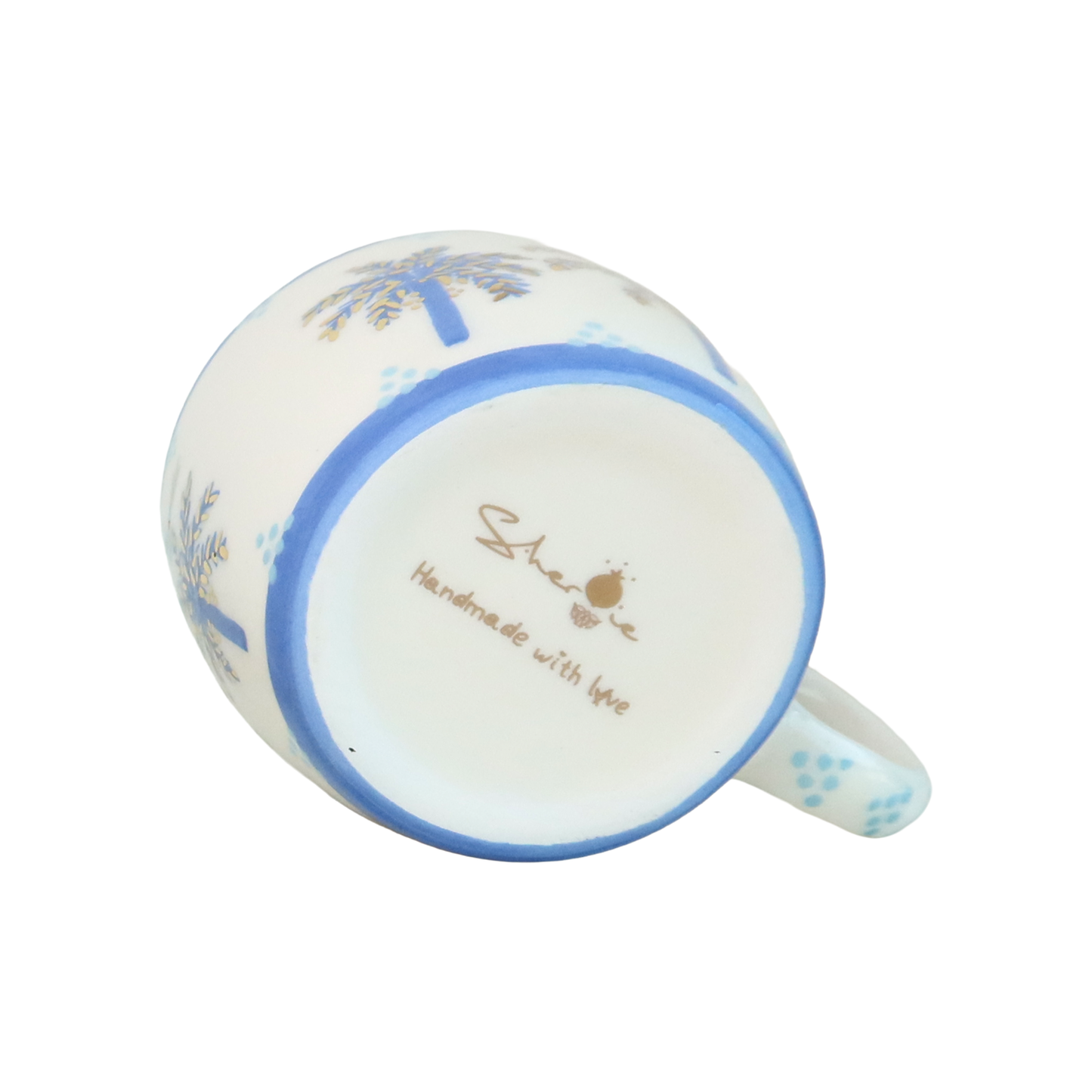F Alphabet Palm Tree Mug