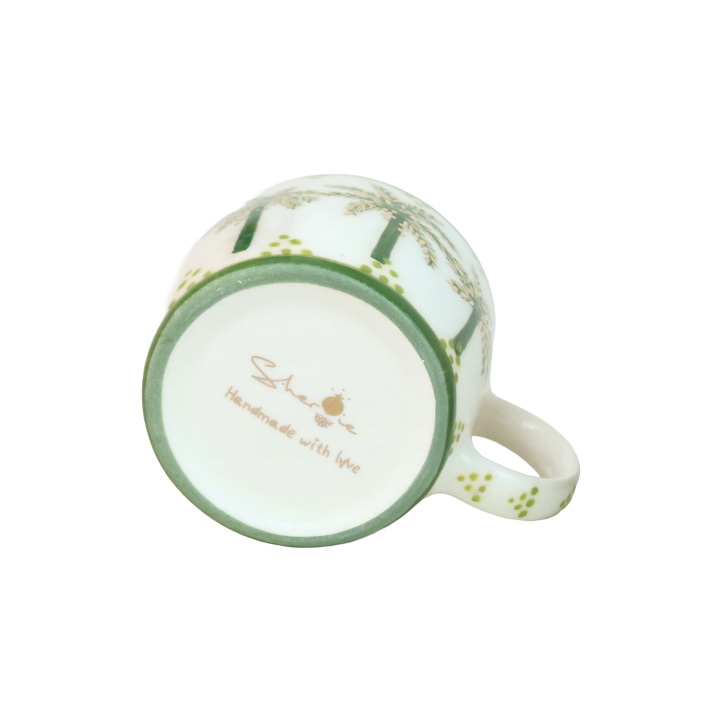 H Alphabet Palm Tree Mug