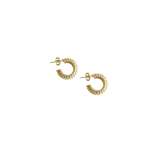 Dotted Chunk Hoops Earrings Sherie Boutik