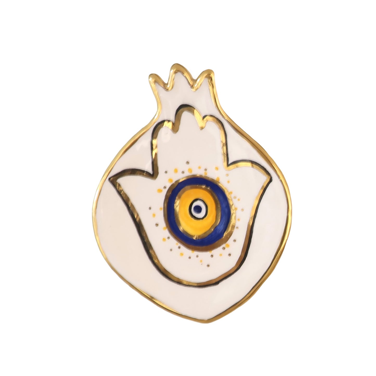 Khamsa + Eye Pomi Shape Wall Decor
