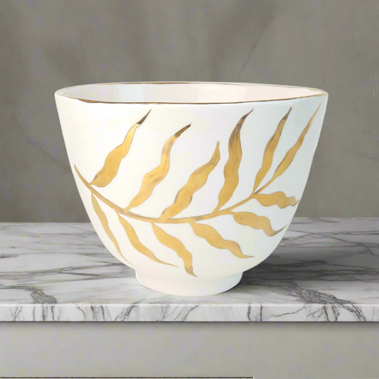 Golden Whisper Ceramic Bowl Sherie Boutik