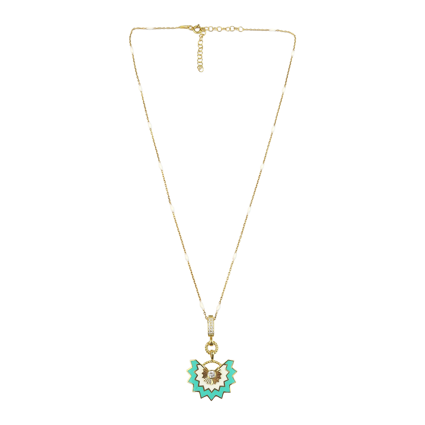 Geometric Enamel Eye & other Designs -A-necklaces