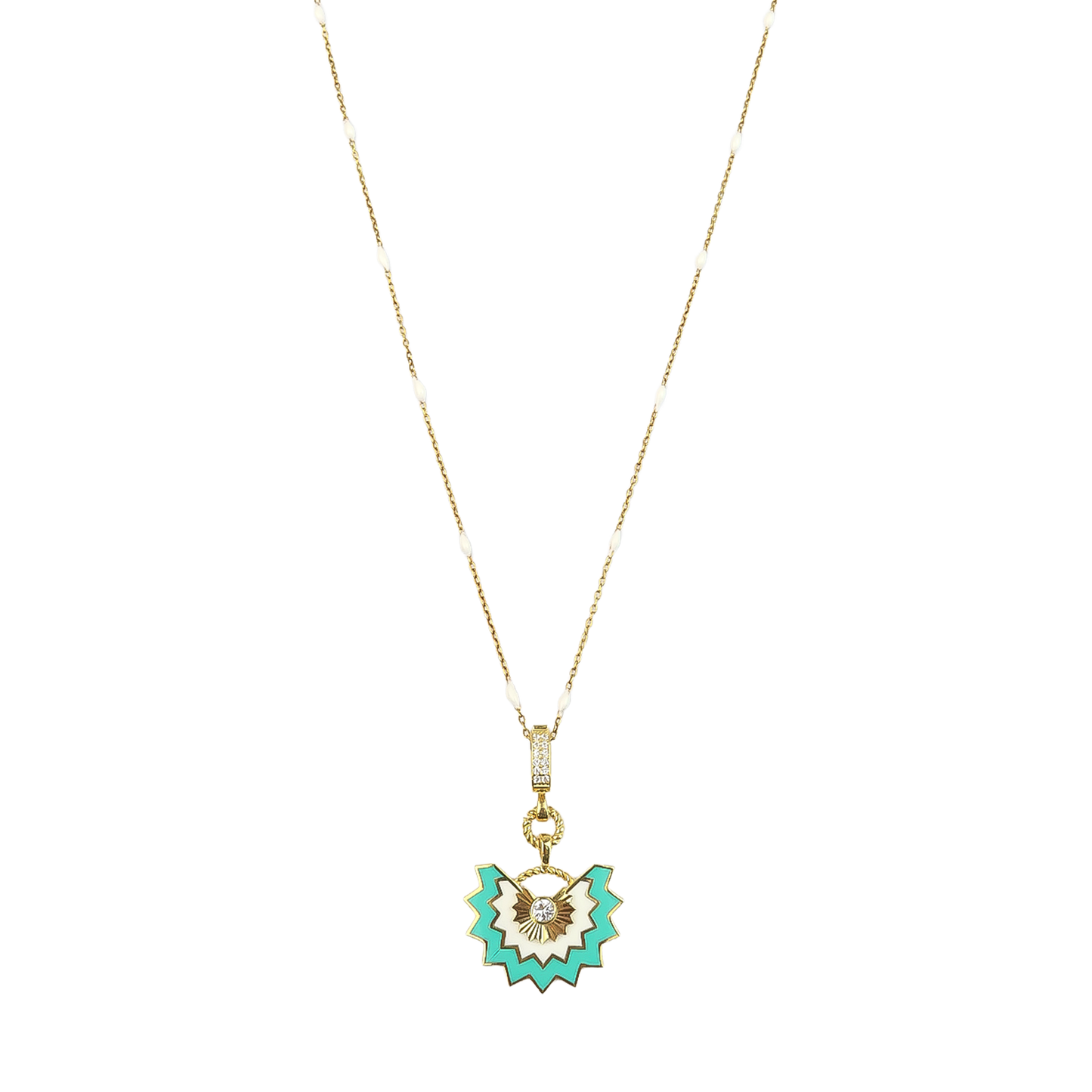 Geometric Enamel Eye & other Designs -A-necklaces