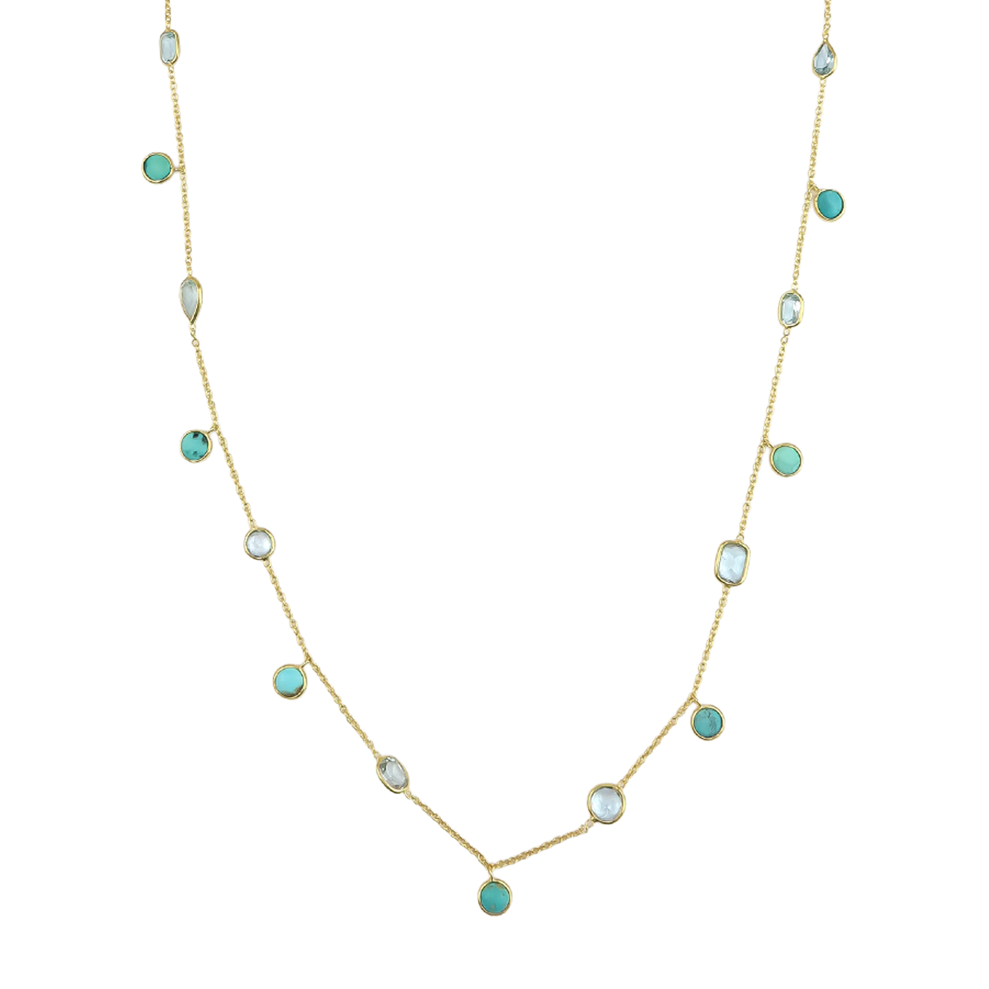 Long Necklace Turquoise /Aqua