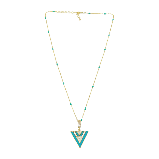 Geometric Enamel Eye & other Designs -C-necklaces Sherie Boutik