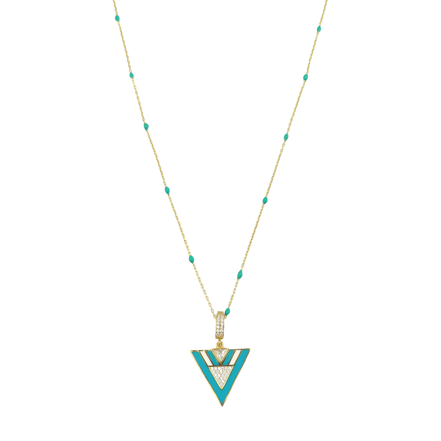 Geometric Enamel Eye & other Designs -C-necklaces