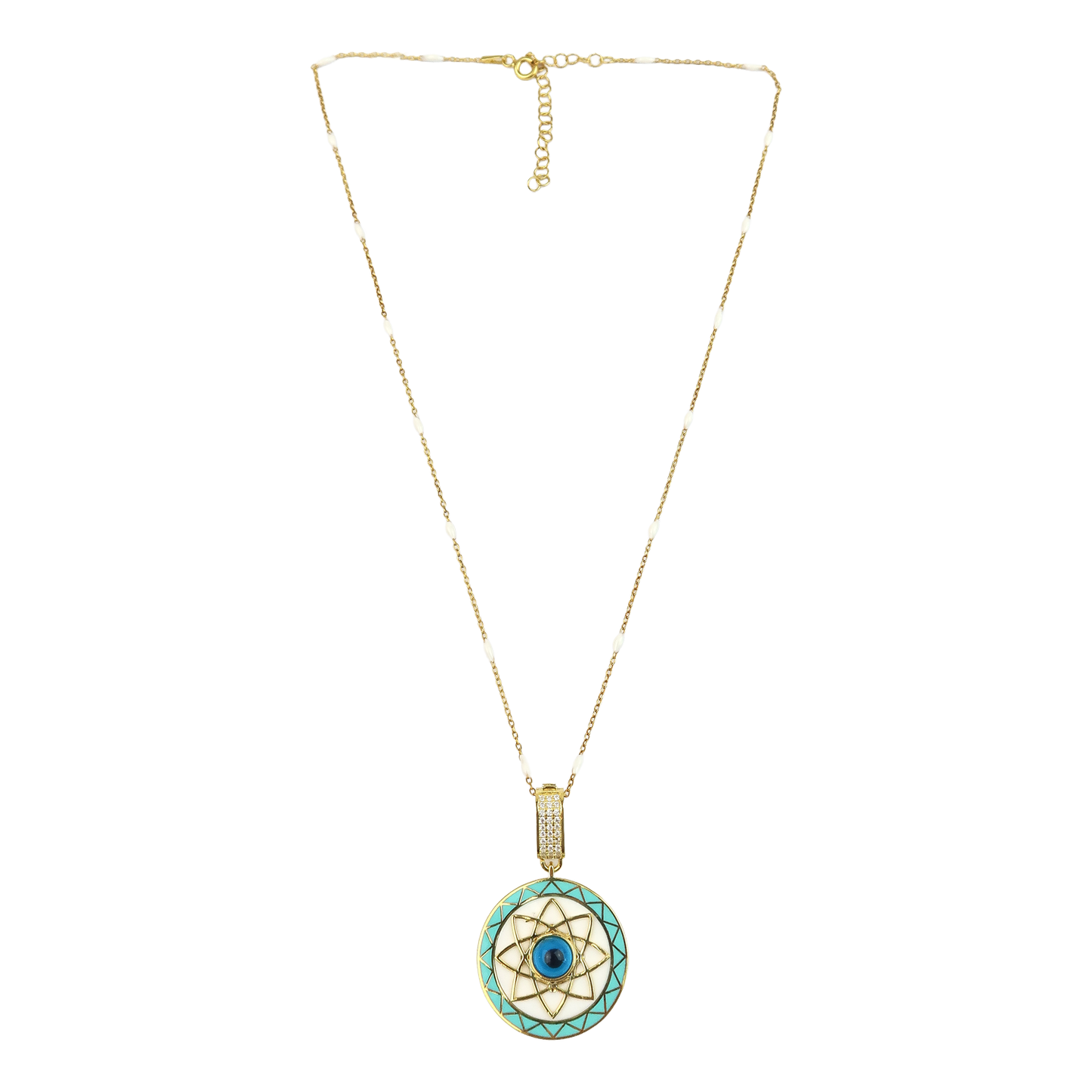 Geometric Enamel Eye & other Designs -D-necklaces