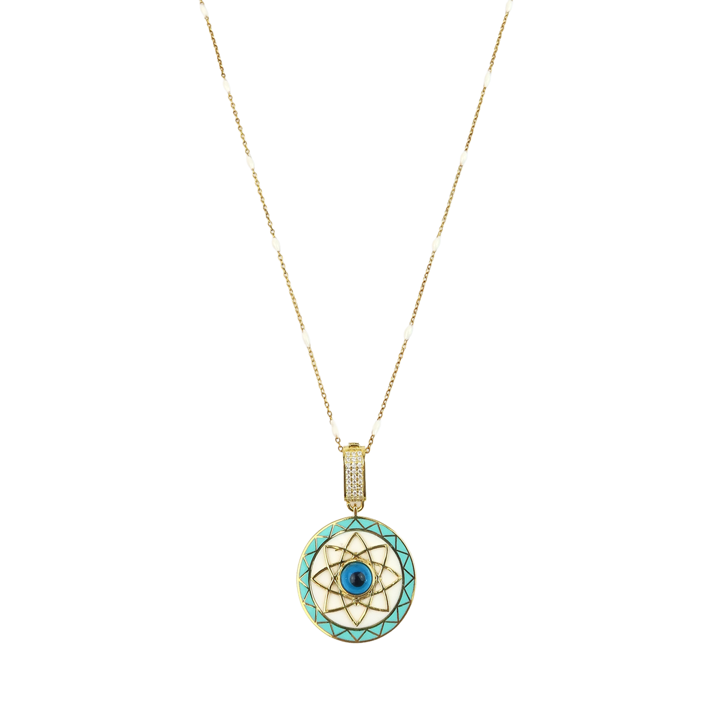 Geometric Enamel Eye & other Designs -D-necklaces