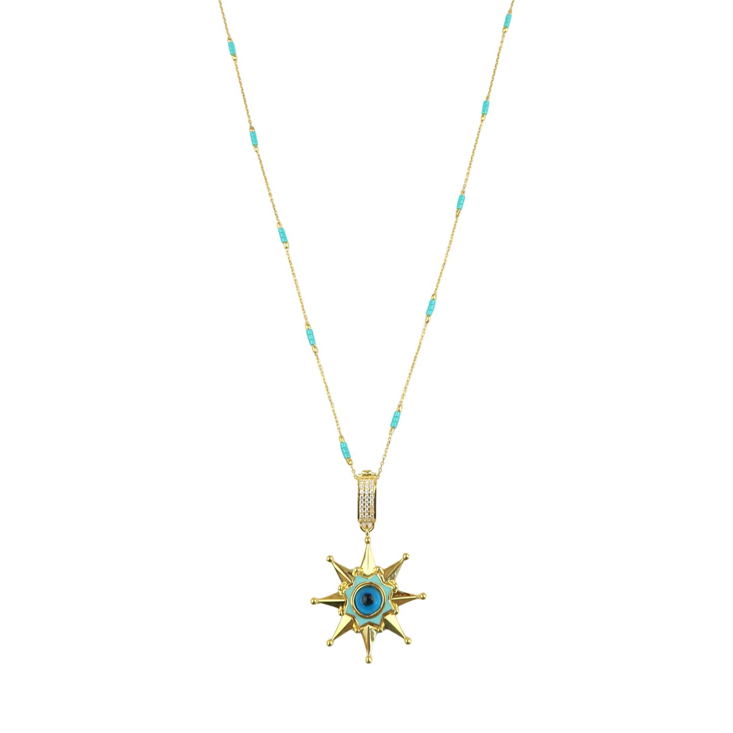 Geometric Enamel Eye & other Designs -F-necklaces