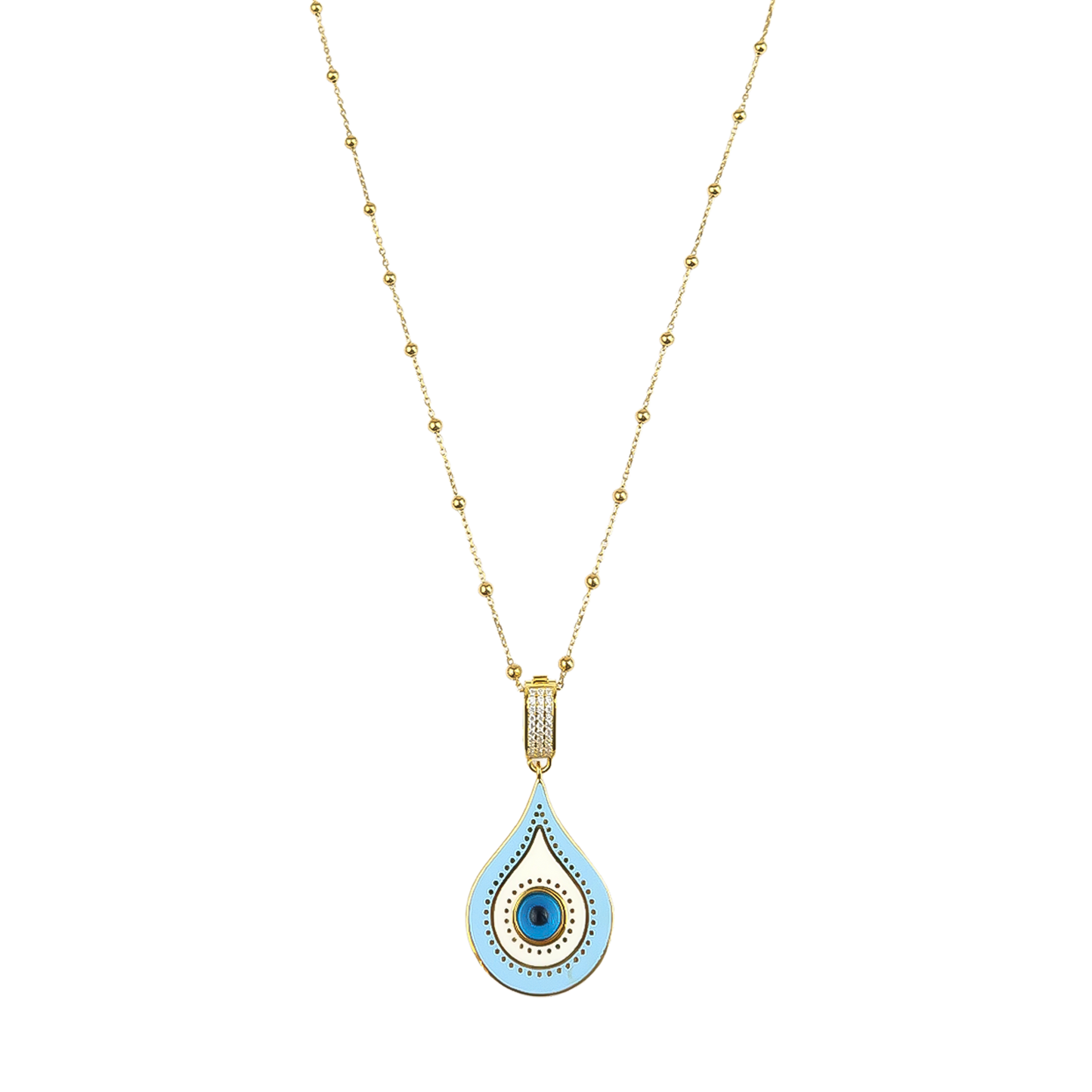 Geometric Enamel Eye & other Designs -H-necklaces