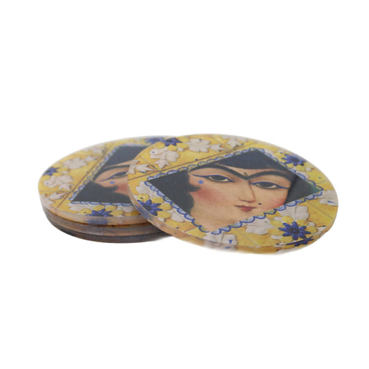 SB Qajar Beauty Perspex Coasters 4 x Set Sherie Boutik