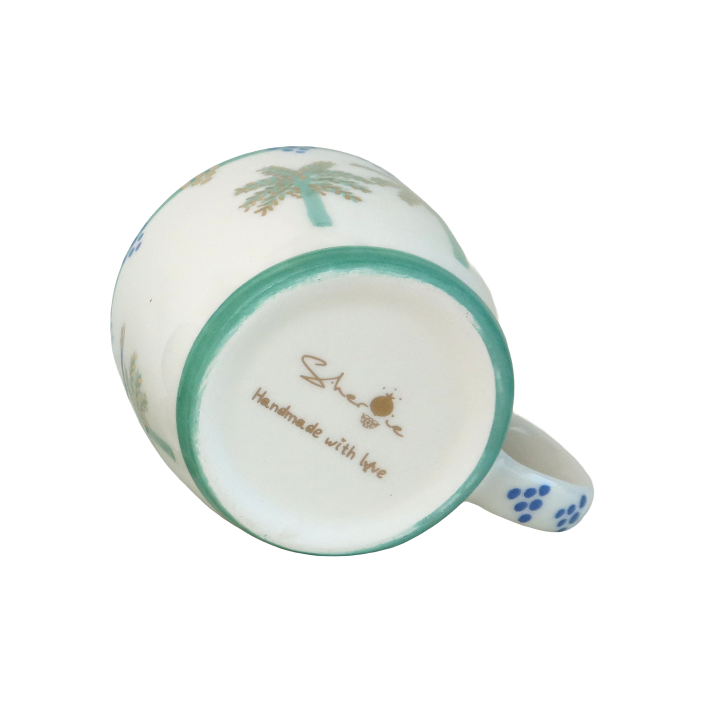 G Alphabet Palm Tree Mug