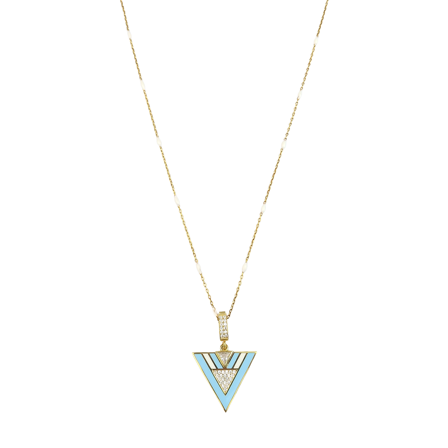 Geometric Enamel Eye & other Designs -J-necklaces