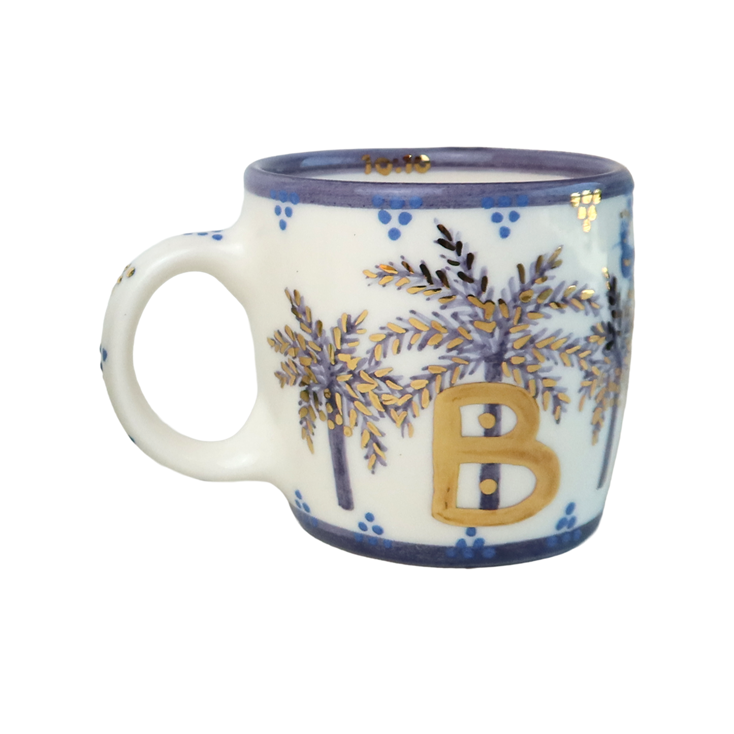 B Alphabet Palm Tree Mug
