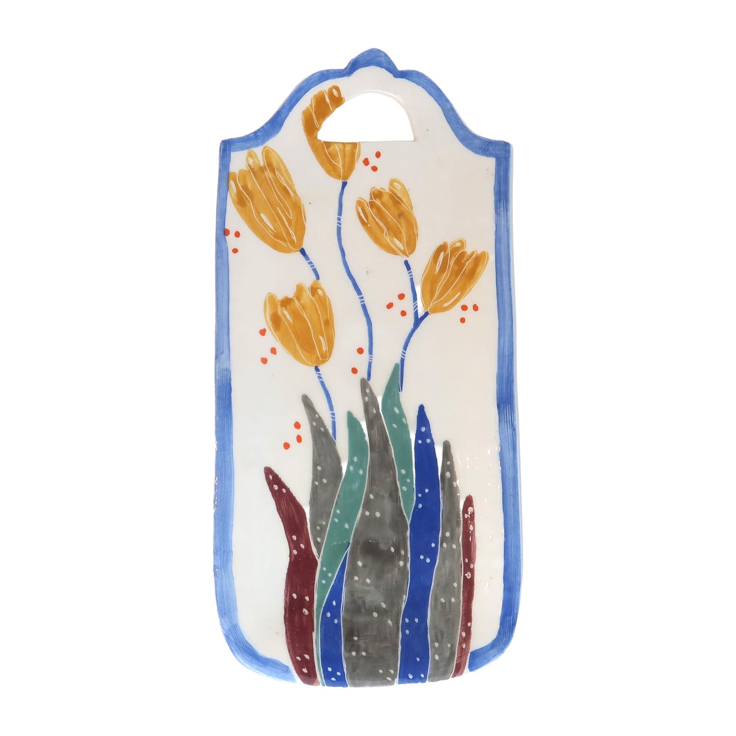 Floral Design Plate Creamy