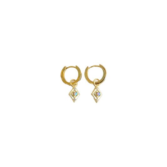Eye Diamond Shape Hoop Earrings Sherie Boutik