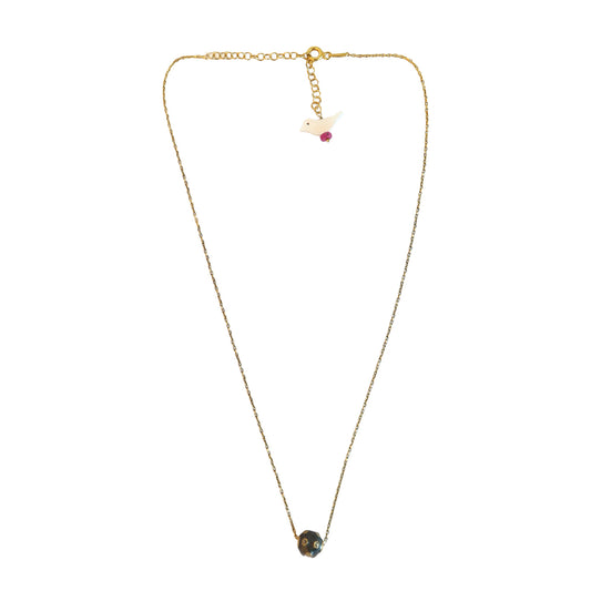 Black Ball Pave Diamond Necklace