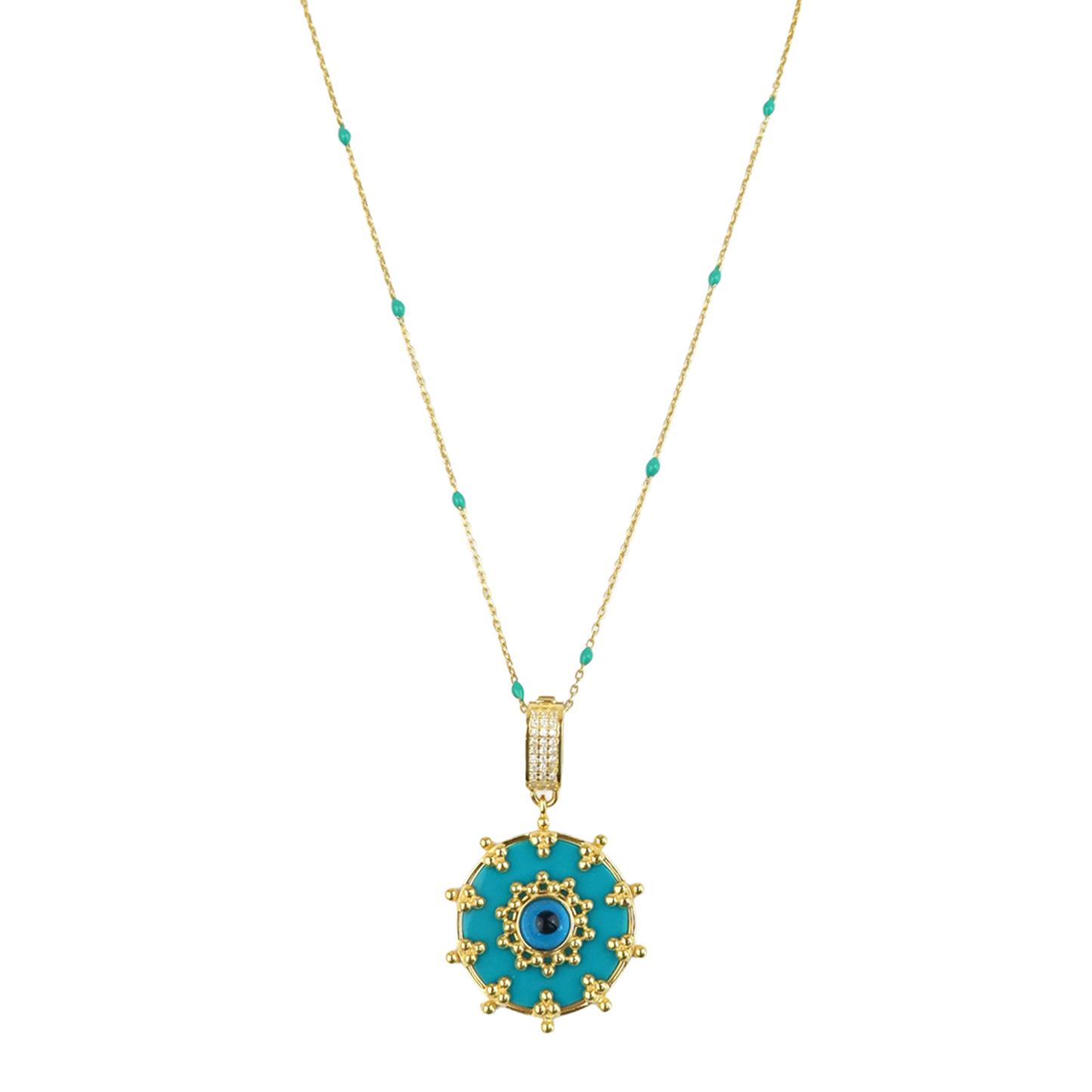 Geometric Enamel Eye & other Designs -K-necklaces