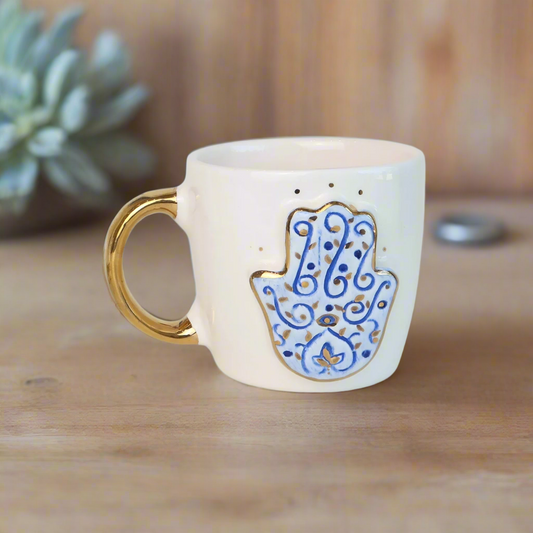 Blue Khamsa 3D Mug Sherie Boutik