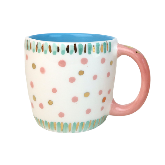 G Alphabet Mug Pink Handle Sherie Boutik