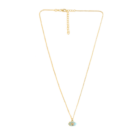 Turquoise Eye | Crystal Dot Necklace Sherie Boutik