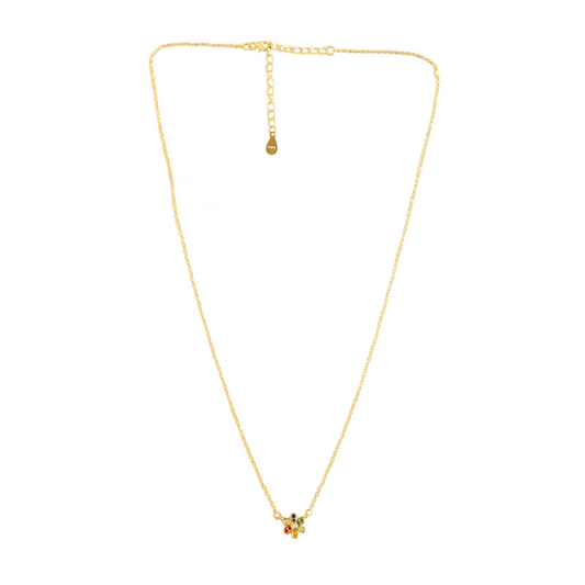 Flower Rainbow Crystal Necklace Sherie Boutik