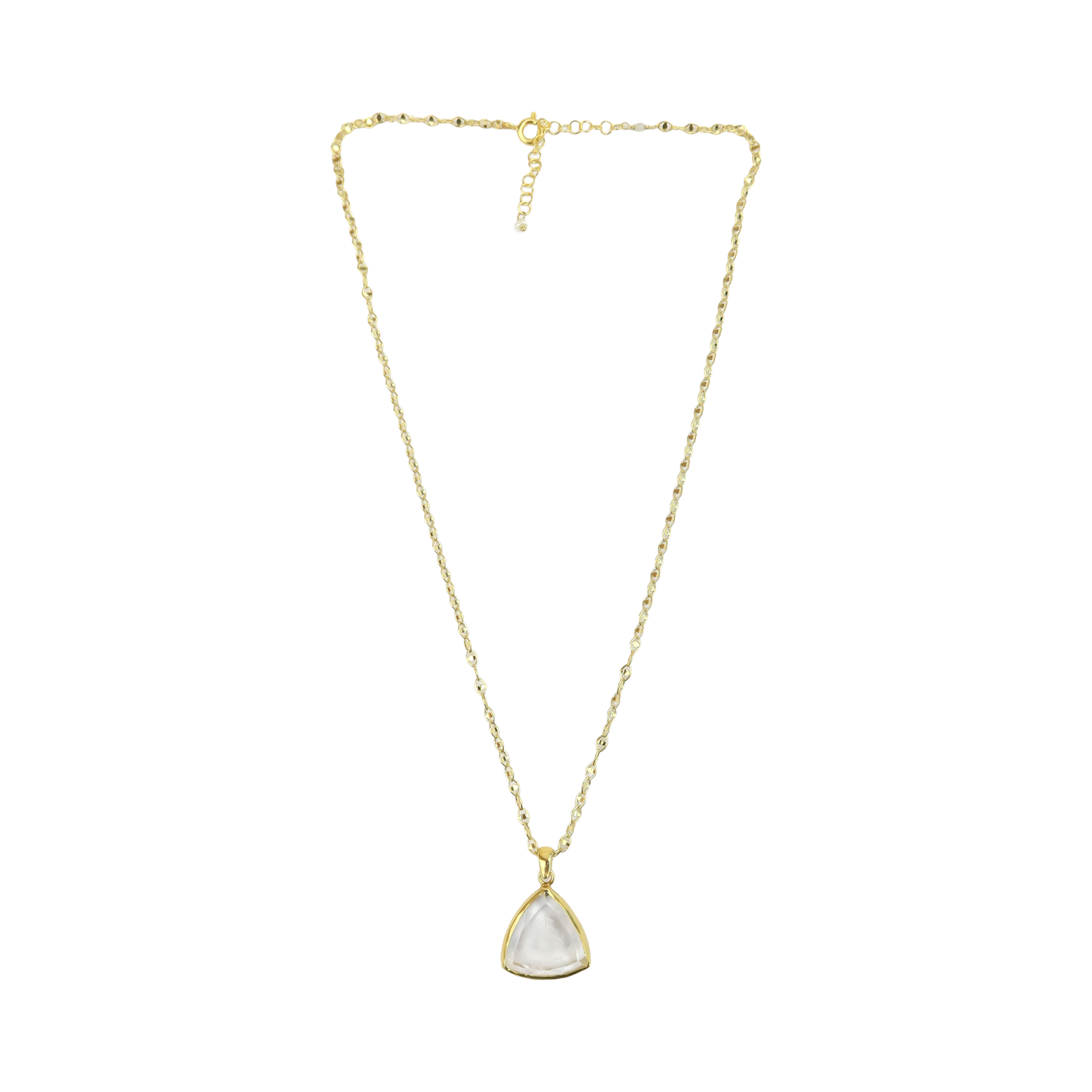 Necklace Triangle Crystal Water Mark Eye Engraved Pendant