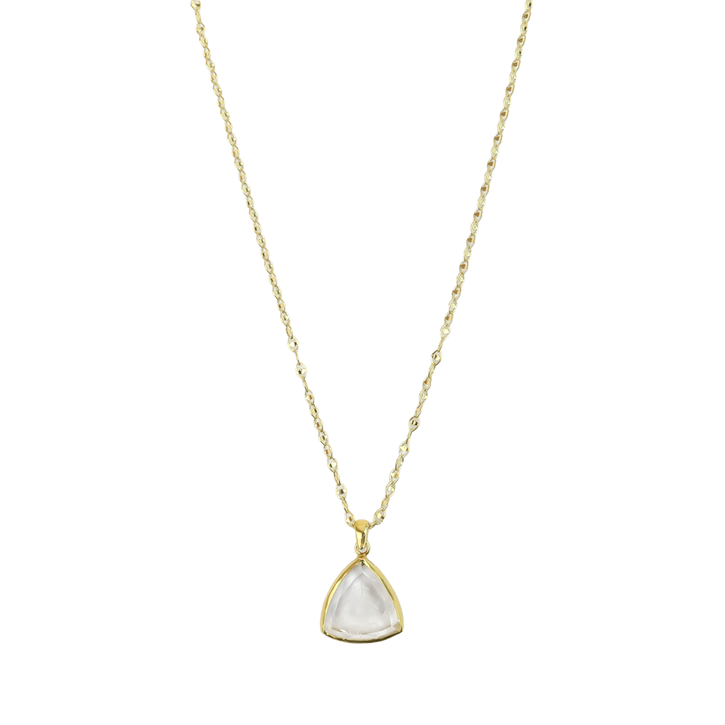 Necklace Triangle Crystal Water Mark Eye Engraved Pendant