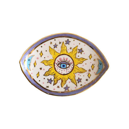 Evil Eye Yellow Sun Wall Decor