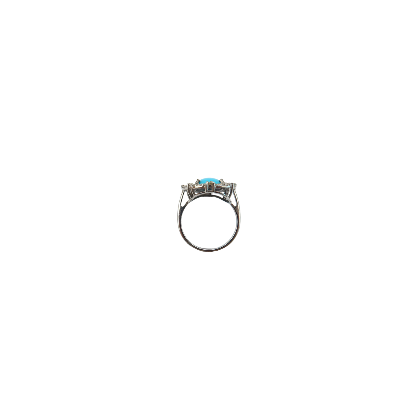 Turquoise & Pavé Diamond Ring