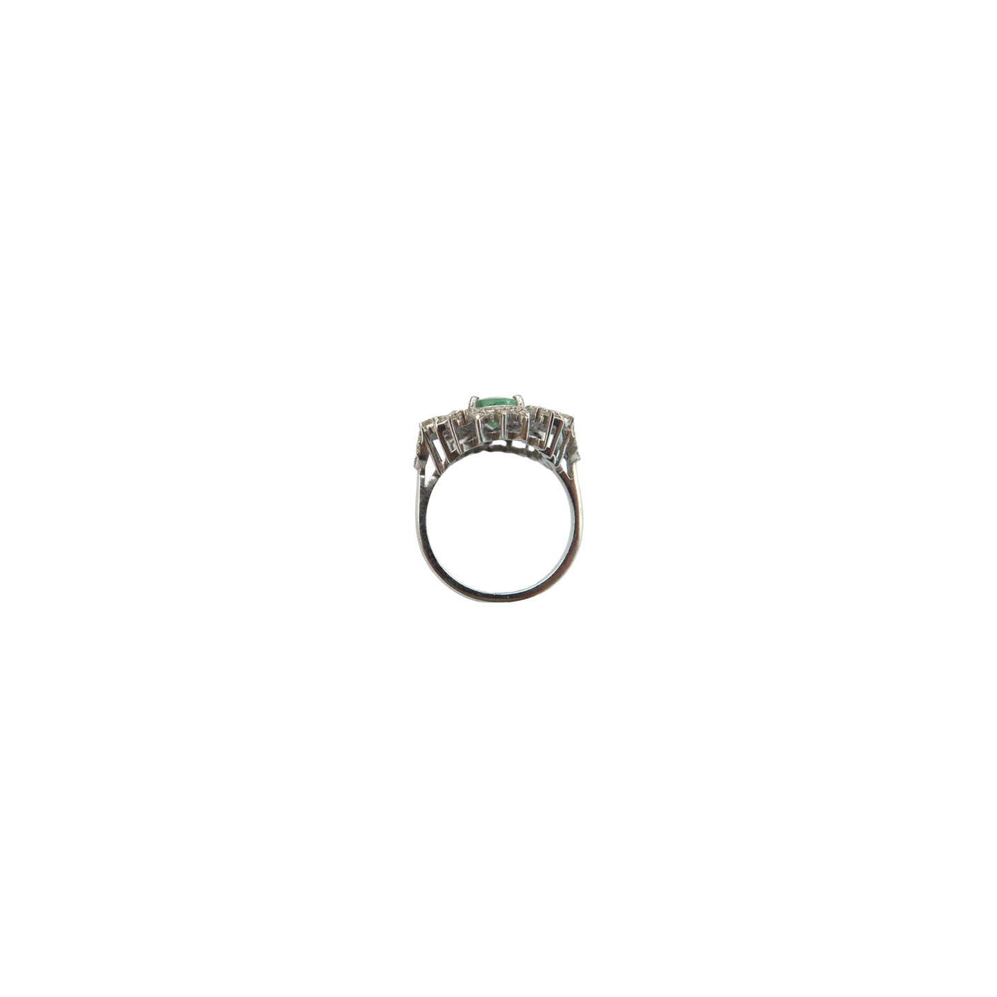 Aquamarine & Pavé Diamond Ring