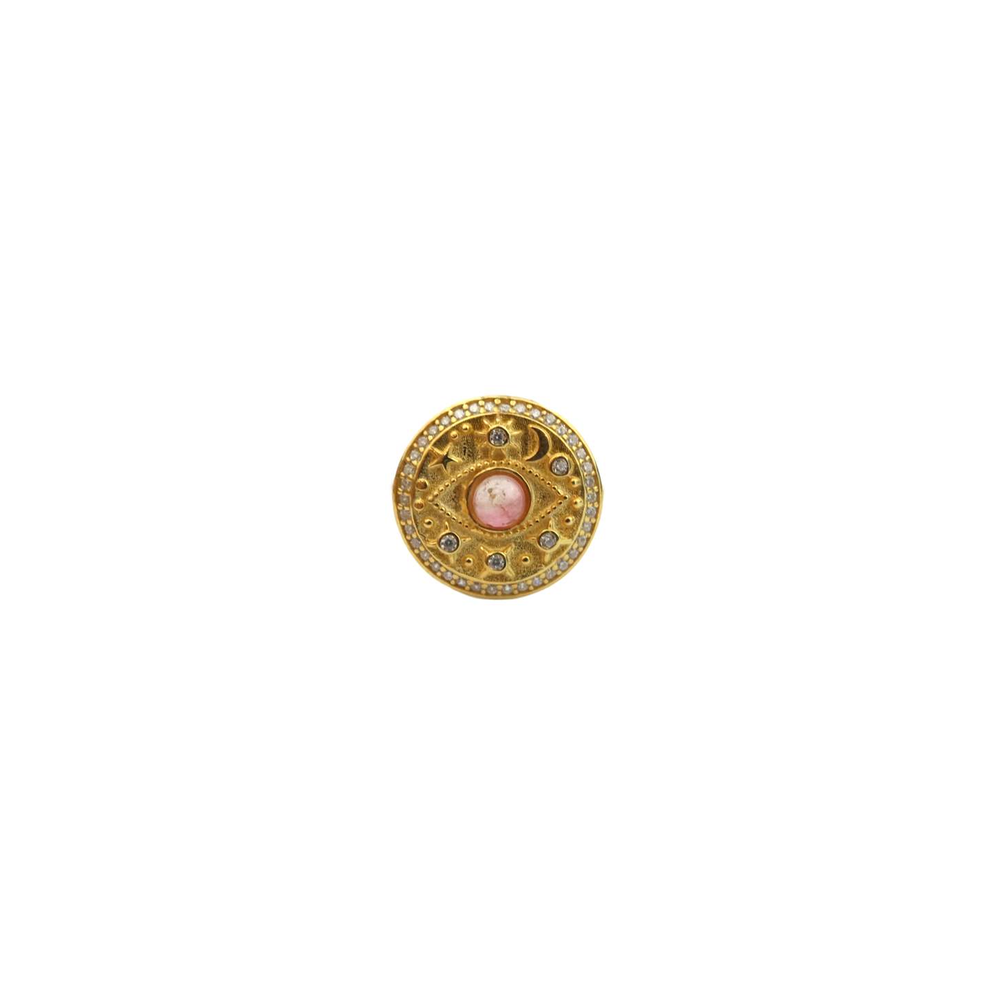 Celestial Eye Tourmaline & Crystal Ring