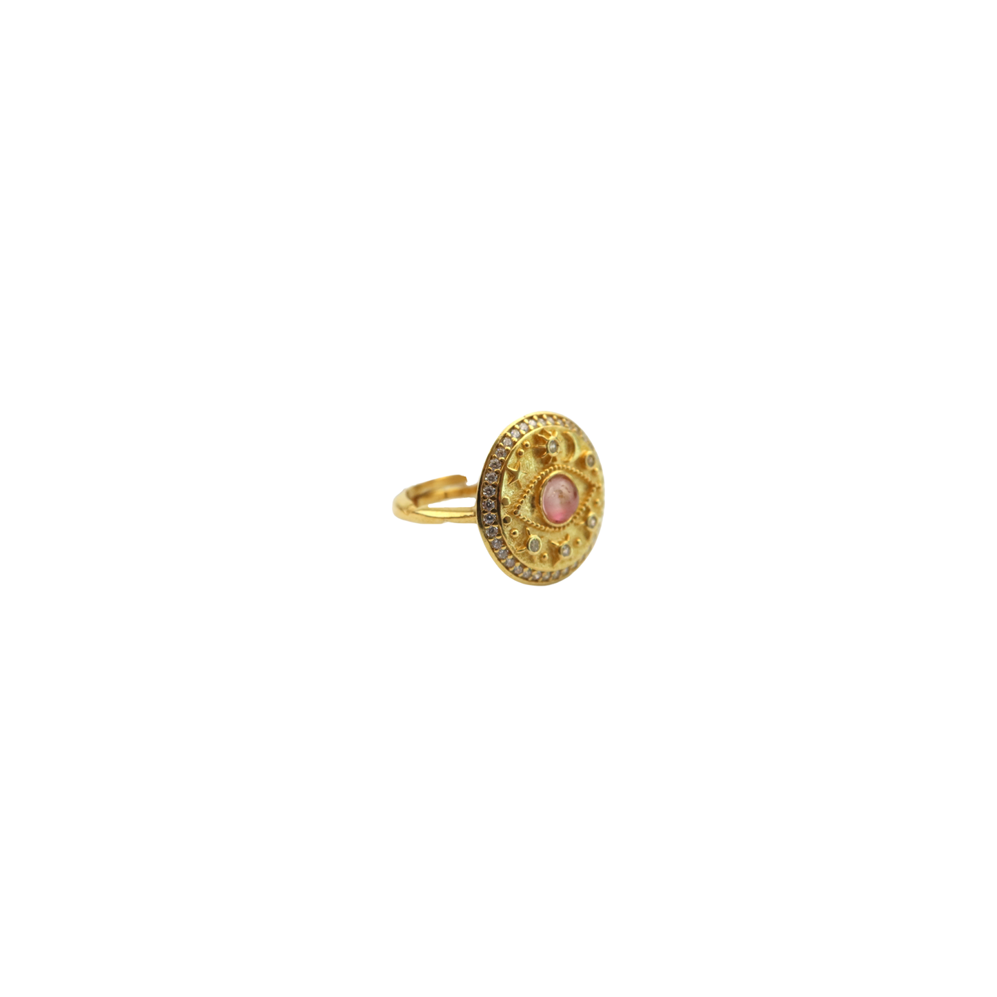 Celestial Eye Tourmaline & Crystal Ring