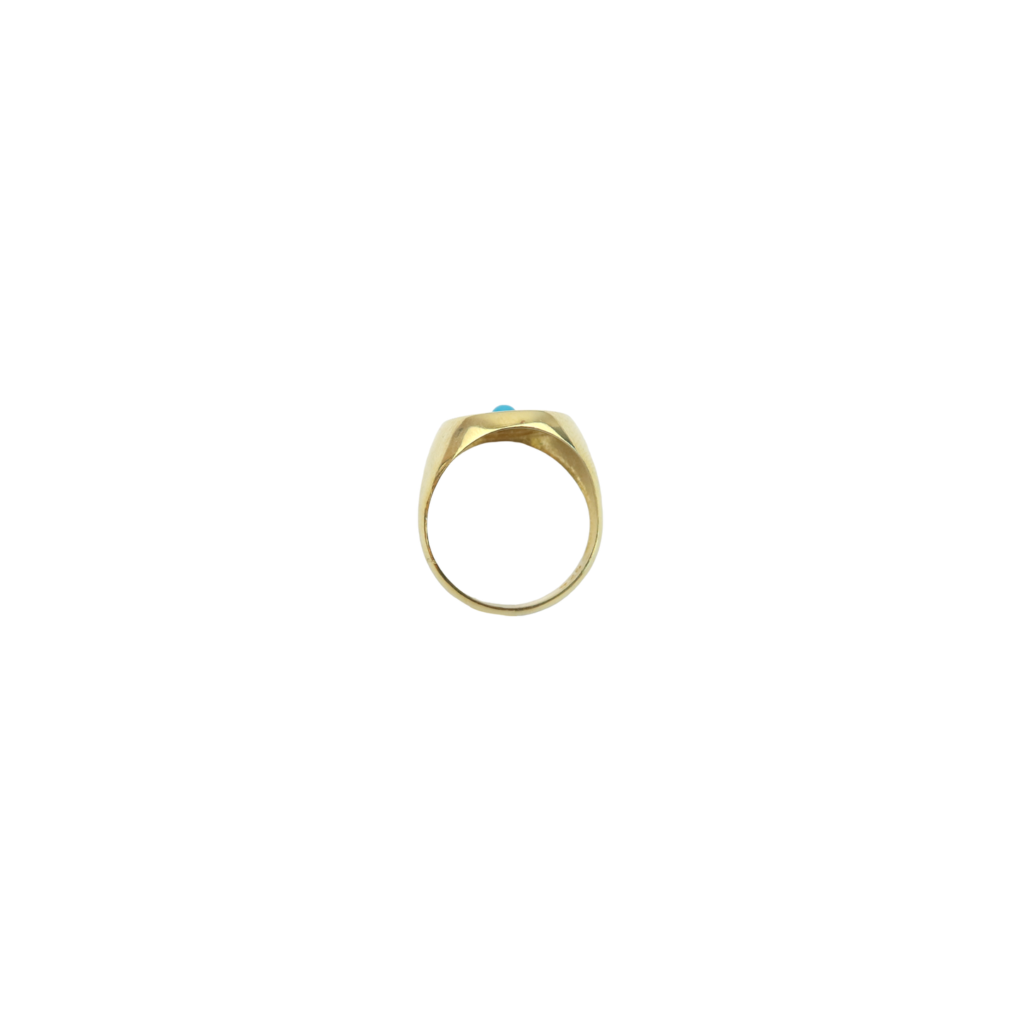 Ring Enamel round blue khamsa