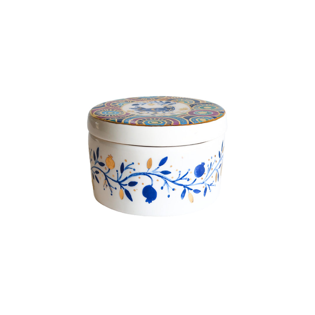 Ceramic container Bird Art
