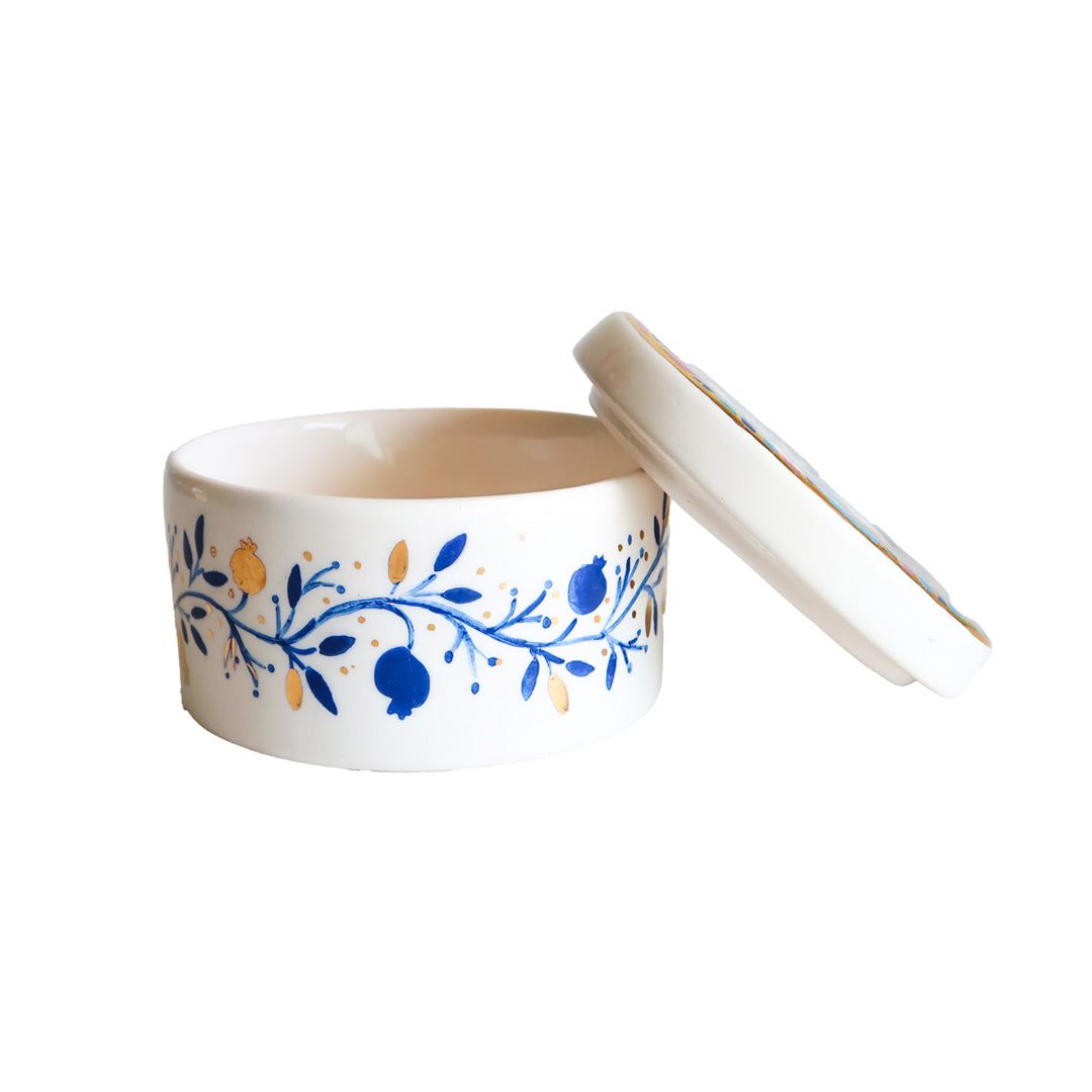 Ceramic container Bird Art