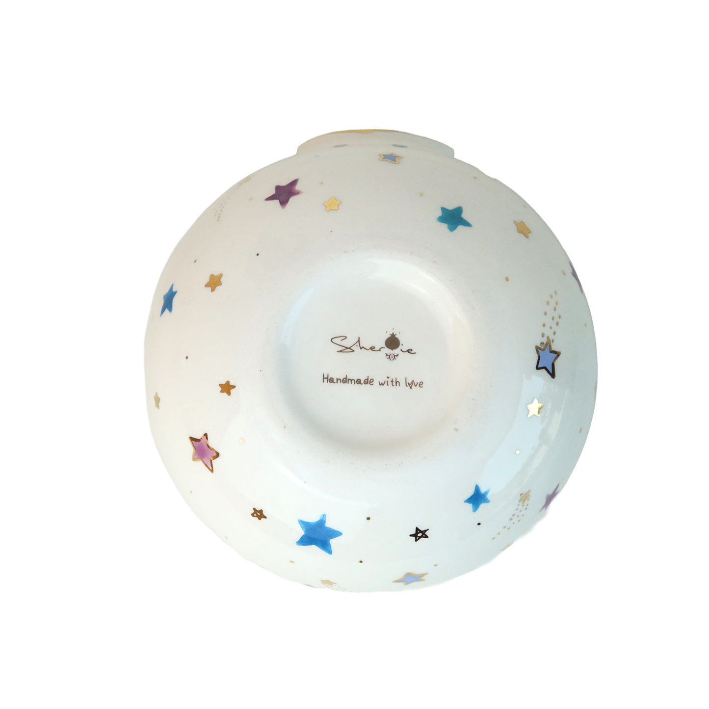 Floral Star and Eye Ceramic salad Bowl