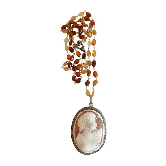 CAMEO PAVE NECKLACE