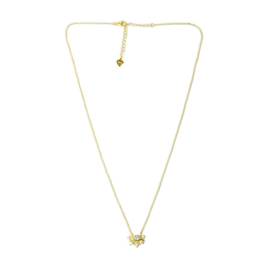 Eye Crystal Marquise & Sun Ray Pendant Necklace Sherie Boutik