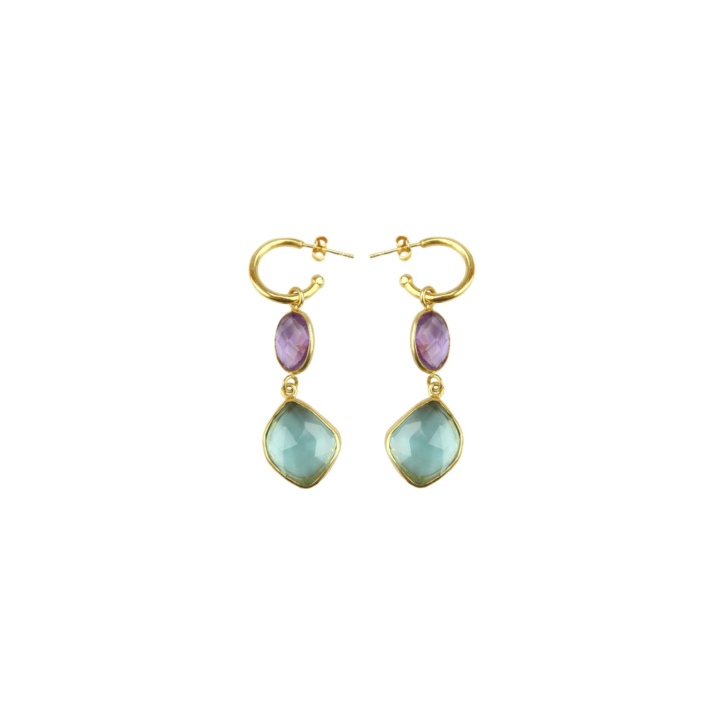 Earring /Topaz /Amethyst