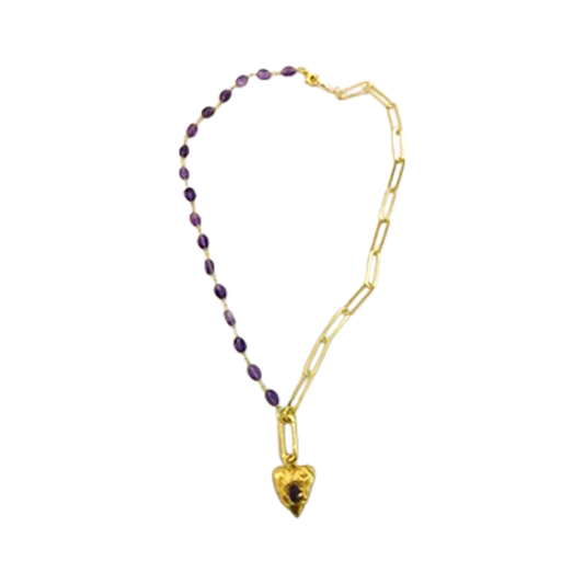 Multi stone Necklace Amethyst NS 2461