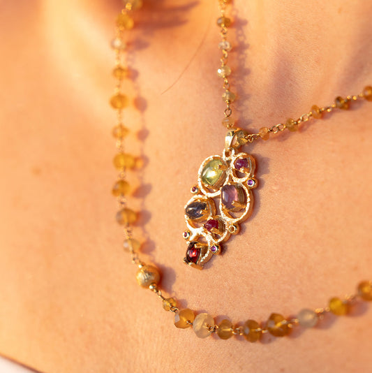 Necklace Tourmaline / tourmaline pendent NS 2533