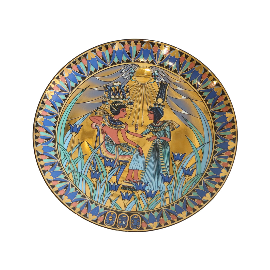 Egyptian Sculpture Porcelain Plate Sherie Boutik