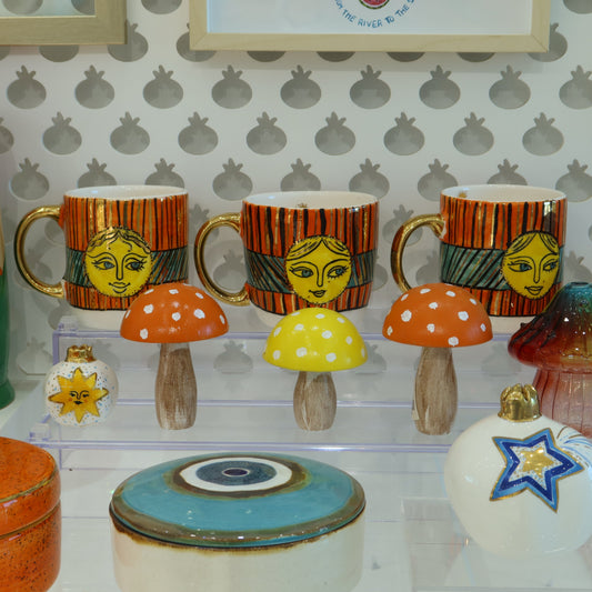 Pretty Lady Sun Ceramic Mug Sherie Boutik