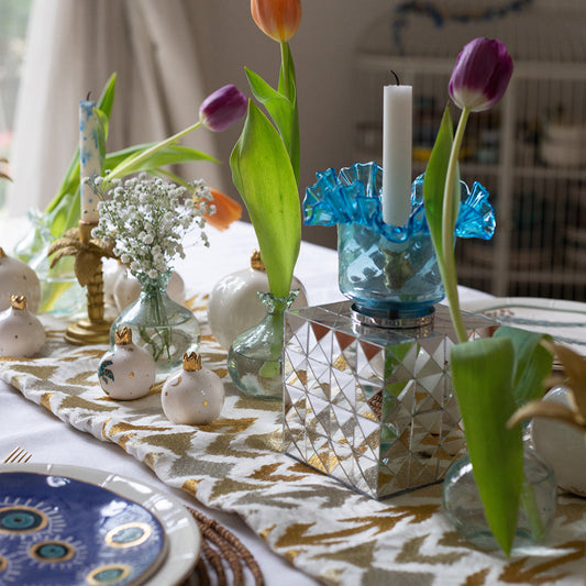 Mirror Work Candle Holder Table Décor Sherie Boutik