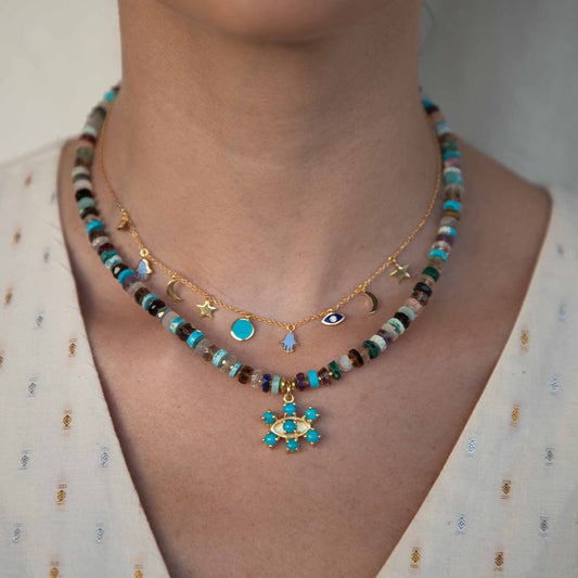 Mystic Eye Charm Necklace Sherie Boutik