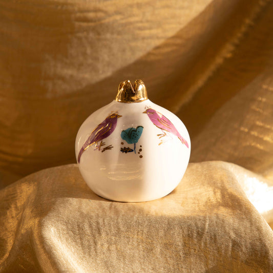 Two Lilac Bird Pomegranate