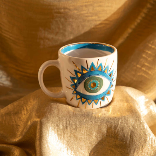 Blue & Dark Green Eye Mug Sherie Boutik