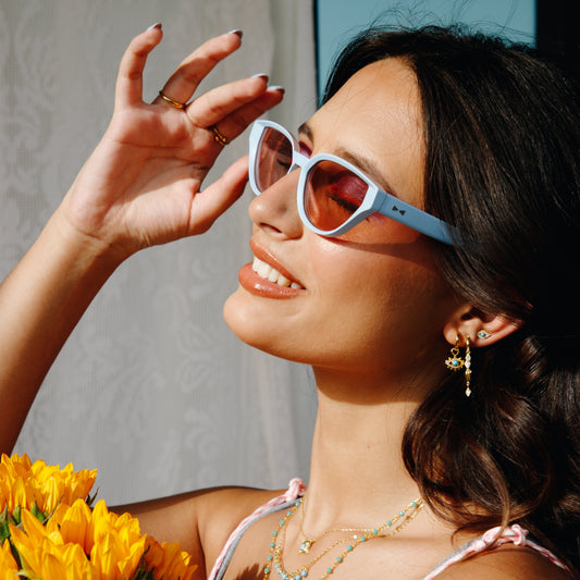 Diamond Shape Crystal Elongated Earrings Sherie Boutik